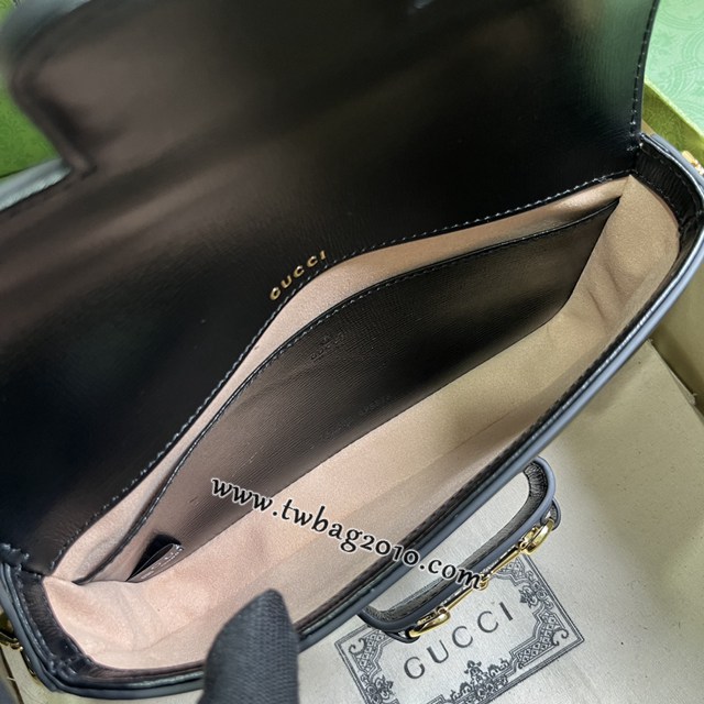 gucci專櫃2024新款原廠皮肩背女包 古馳Horsebit1955系列迷你手袋 jcp1710